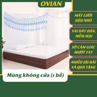 Màn ngủ không cửa 1 bề OVIAN mắt lưới nhỏ chống muỗi tốt, vải tyn52 Việt Nam, dày họa tiết tinh tế