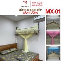 Màn Ngủ / Mùng Ngủ - Mùng Khung / Màn Khung Xếp Gọn Cao Cấp Mộc Miên Vải Voan Lạnh Loại 1