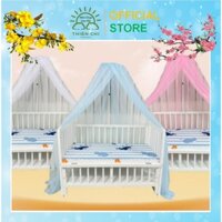 Màn Nôi Cũi Cho Bé Màn Chụp Cao Cấp Chất Vải Mắt Lưới Và Khung Treo Tăng Chỉnh Chiều Cao