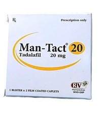 Man-Tact 20 (Tadalafil 20mg) điều trị rối loạn cương dương H/2v