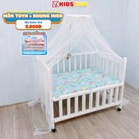 Màn treo nôi cũi cho bé và khung Inox treo mùng chất liệu dày dặn chống muỗi cho nôi cũi trẻ sơ sinh
