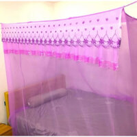 Màn tuyn dây mắc tay 1m2 1m4, 1m6, 1m8, 2m2 - mùng tuyn có cửa ngủ chống muỗi người lớn chất vải lanh thái lạnh