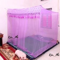 Màn tuyn dây mắc tay 1m4, 1m6, 1m8, 2m2 mùng tuyn có cửa ngủ chống muỗi người lớn thái lạnh