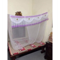 Màn tuyn dây mắc tay m6x2m, m8x2m, 2mx2m2 - mùng tuyn có cửa ngủ chống muỗi người lớn chất vải lanh thái lạnh