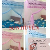 Màn Tuyn Mắc Dây, Mùng Tuyn Mắc Dây, DIỀN THÊU REN 1 MẶT, Màn chống muỗi, Chất Vải Voan Lạnh Thoáng khí.