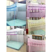 Màn Tuyn Mắc Dây, Mùng Tuyn Mắc Dây,DIỀM THÊU REN 3 CẠNH , Màn chống muỗi, Chất Vải Voan Lạnh Thoáng khí.