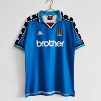 Manchester City 1997 99 Áo bóng đá phong cách cổ điển Manchester City Áo sơ mi ngắn tay nam S-XXL