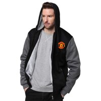 Manchester United Hoodies Men's Winter Plus Velvet Padded Zipper Hooded Warm Thick Coats Jacket