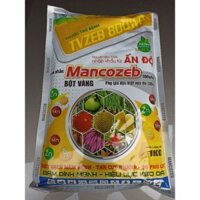 Mancozeb ẤN ĐỘ túi 1kg bột vàng trừ mọi nấm bệnh than thư sương mai rỉ sắt phấn trắng đốm lá đốm trái vàng lá.