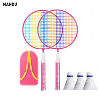Mandu Boshika Vợt Cầu Lông Trẻ Em Giải Trí Ngoài Trời Thực Hành Chơi Dribbling Túi Vợt Trẻ Em Mới
