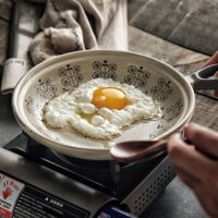 MANDY HOME Chảo Chiên Bằng Gốm Phong Cách Nhật Bản Cổ Điển Có Tay Cầm Chống Nổ