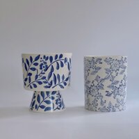 MANDY HOME Chậu Sứ Trồng Cây Hoa phalaenopsis Màu Trắng Xanh Dương Phong Cách retro Hiện Đại Đơn Giản Trang Trí Nội Thất