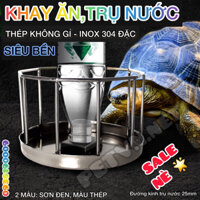 MÁNG ĂN + TRỤ NƯỚC INOX 304 BÒ SÁT RÙA CẠN SULCATA SAO ẤN ĐỘ RỒNG NAM MỸ IGUANA THÚ CƯNG RÙA NƯỚC THÉP KO GỈ giá rẽ.