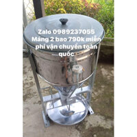 Máng ăn tự động cho heo lợn loại 2 bao cám inox 430 chân kẽm   Có Nắp tôn