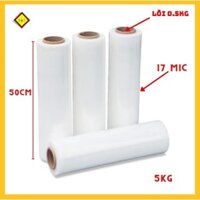 Màng bọc hàng PE nặng 3Kg và 5Kg rộng 50cm lỏi 500g PE Stretch Film cuộn Nylon bọc hàng