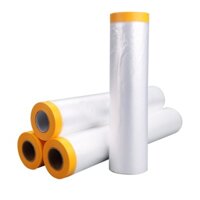 Màng bọc nilon che bụi 4mx20m, bạt phủ nilong có băng keo phủ đồ đạc bảo vệ nội thất,che sơn, bọc hàng