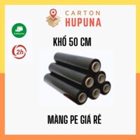 Màng bọc PE đen 50cm, 60cm, 70cm HUPUNACARTON màng chít đóng hàng, bọc đồ