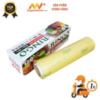 Màng bọc thực phẩm cuộn lớn Ringo ST418 chính hãng size 45cm x 300m đầy đủ dao cắt dành cho nhà hàng quán ăn