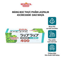 Màng bọc thực phẩm Laspalm chính hãng có dao nhựa co giãn bám dính an toàn- MÀNG CO THỰC PHẨM