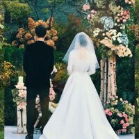 Mạng che mặt cô dâu ngắn phong cách Hàn Quốc, đơn giản, giống với váy cưới của người nổi tiếng Song Hye-kyo, mạng che mặt đơn giản, hai lớp, lược tóc, mạng che mặt phồng