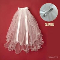 Mạng che mặt kiểu dáng tương tự Li Yitong cho đăng ký kết hôn, mạng che mặt siêu tiên nữ, mạng che mặt chụp ảnh cho cô dâu, phụ kiện mạng che mặt nơ cưới