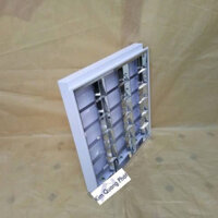 Máng đèn âm trần xương cá inox 3 bóng 0.6m