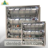 Máng đèn led âm trần 600×600 mm 3 bóng có chóa inox tán quang và tản nhiệt