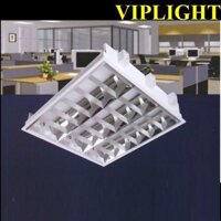 MÁNG ĐÈN LED ÂM TRẦN XƯƠNG CÁ CHÓA PHẢN QUANG 3 BÓNG 0,6M / 600x600