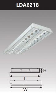 Máng đèn led phản quang âm trần 2x20w LDA6218