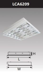 Máng đèn led phản quang âm trần 2x10w LCA6209