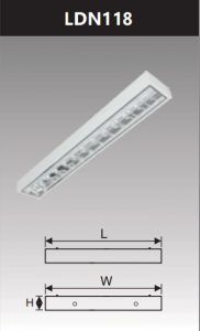 Máng đèn led phản quang gắn nổi 1x20w LDN118