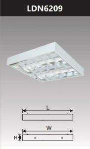 Máng đèn led phản quang gắn nổi 2x20w LDN6209