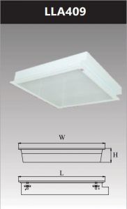 Máng đèn led tán quang âm trần chụp mica 4x10w LLA409