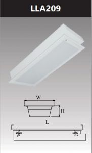 Máng đèn led tán quang âm trần chụp mica 2x10w LLA209