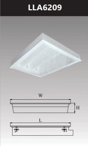 Máng đèn led tán quang âm trần chụp mica 2x10w LLA6209