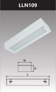 Máng đèn led tán quang gắn nổi chụp mica 1x9w LLN109