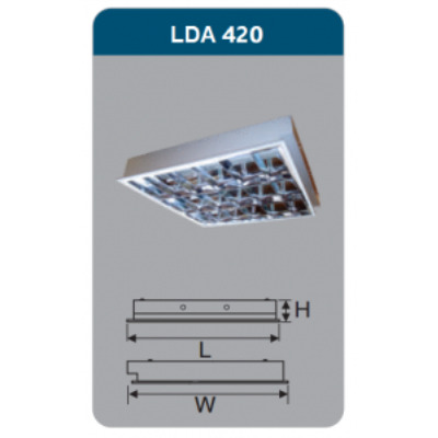 Máng đèn phản quang âm trần Duhal LDA420 (LDA 420)