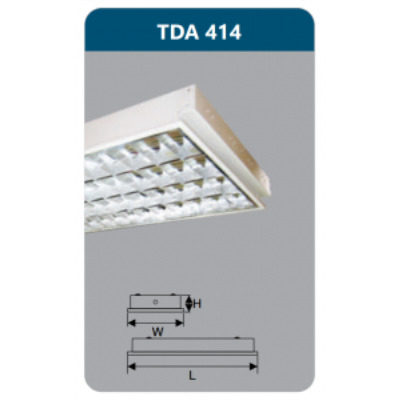 Máng đèn phản quang âm trần T5 4x14W Duhal TDA-414