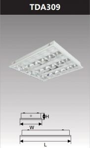 Máng đèn phản quang âm trần 3x9w TDA309