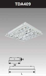 Máng đèn phản quang âm trần 4x9w TDA409