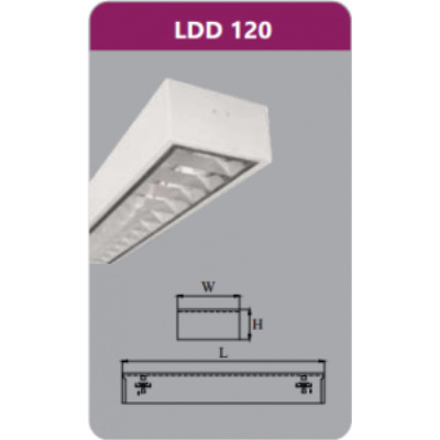 Máng đèn phản quang gắn nổi Duhal LDD120