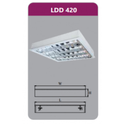 Máng đèn phản quang gắn nổi Duhal LDD420