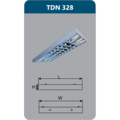Máng đèn phản quang gắn nổi Duhal T5 TDN328