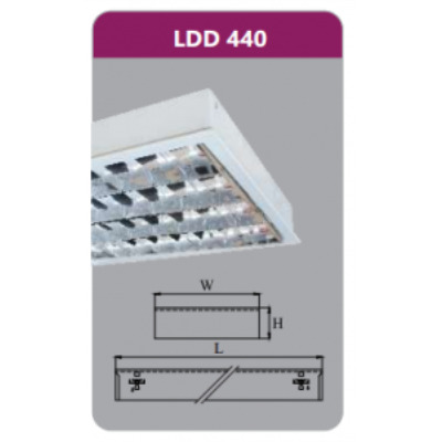 Máng đèn phản quang gắn nổi Duhal LDD440