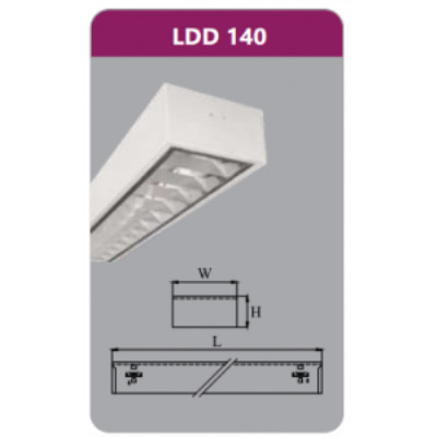 Máng đèn phản quang gắn nổi Duhal LDD140