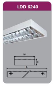 Máng đèn phản quang gắn nổi 2x18wLDD6240