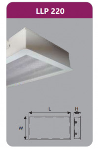 Máng đèn tán quang âm trần Duhal LLP220 2x9w