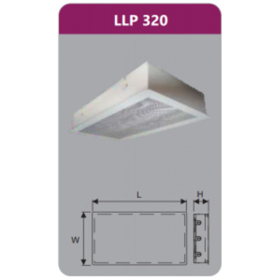 Máng đèn tán quang âm trần Duhal LLP 320 (LLP320)