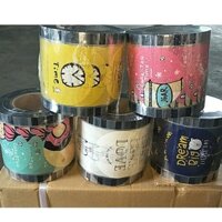 Màng ép ly in sẵn ngẫu nhiên - Màng ép ly 2400 ly - Cuộn màng ép ly nước mía