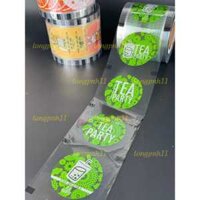 Màng ép ly nhựa Tea Xanh có Video thực tế  2303 1 CUỘN 2400 nắp hình đẹp, Màng ép cốc nhựa, ly pp mã 505